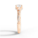 Josephine Cushion Cut Lab Grown Diamond 18Kt Rose Gold Engagement Ring - View 2