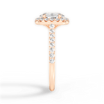 Leah Oval Cut Lab Grown Diamond 18Kt Rose Gold Engagement Ring - View 3