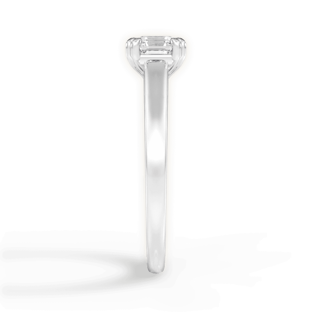 Anna Asscher Cut Lab Grown Diamond 14Kt White Gold Engagement Ring - View 4