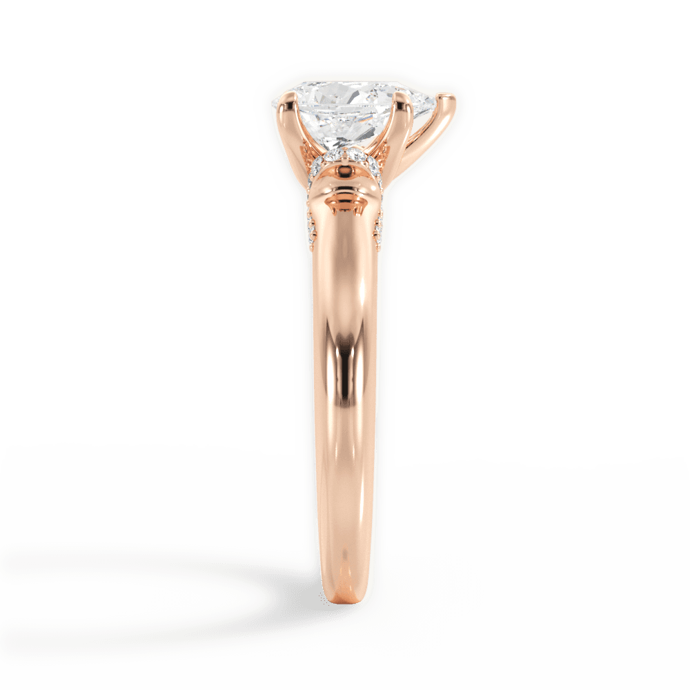 Florence Pear Cut Lab Grown Diamond 18Kt Rose Gold Engagement Ring - View 3