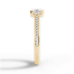 Denise Asscher Cut Lab Grown Diamond 18Kt Yellow Gold Engagement Ring - View 3