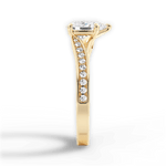 Elise Pear Cut Lab Grown Diamond 18Kt Yellow Gold Engagement Ring - View 3