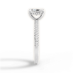 Helen Radiant Cut Lab Grown Diamond Platinum Engagement Ring - View 2