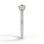 Janet Asscher Cut Lab Grown Diamond Platinum Engagement Ring - View 2