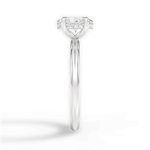 Brenda Oval Cut Lab Grown Diamond 18Kt White Gold Engagement Ring - View 3