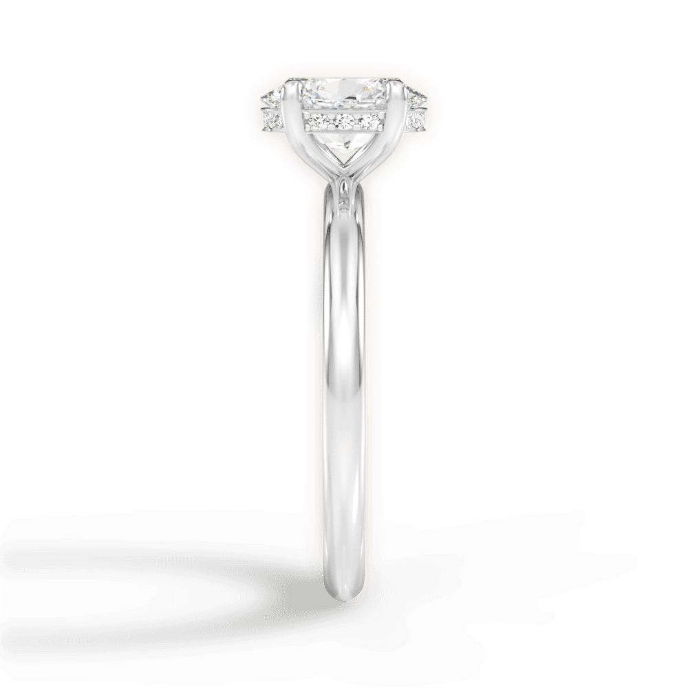 Brenda Oval Cut Lab Grown Diamond 14Kt White Gold Engagement Ring - View 3