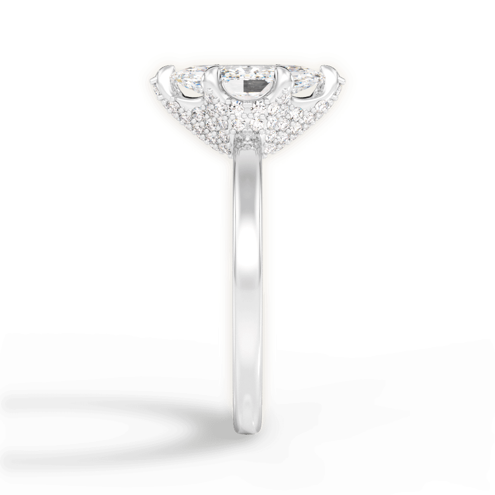Gemma Marquise Cut Lab Grown Diamond Platinum Engagement Ring - View 2