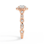 Irene Round Cut Lab Grown Diamond 18Kt Rose Gold Engagement Ring - View 2