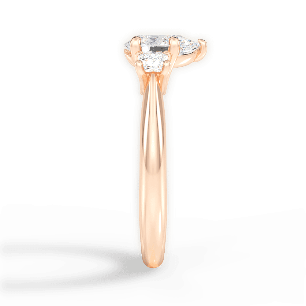 Dorothy Pear Cut Lab Grown Diamond 18Kt Rose Gold Engagement Ring - View 4