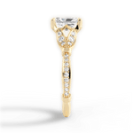 Geraldine Radiant Cut Lab Grown Diamond 18Kt Yellow Gold Engagement Ring - View 3
