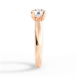 Dolores Round Cut Lab Grown Diamond 18Kt Rose Gold Engagement Ring - View 3