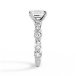Edith Emerald Cut Lab Grown Diamond Platinum Engagement Ring - View 4