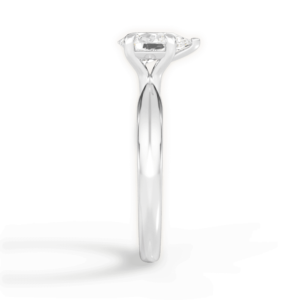 Aria Pear Cut Lab Grown Diamond 14Kt White Gold Engagement Ring - View 3