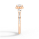 Kara Radiant Cut Lab Grown Diamond 18Kt Rose Gold Engagement Ring - View 4