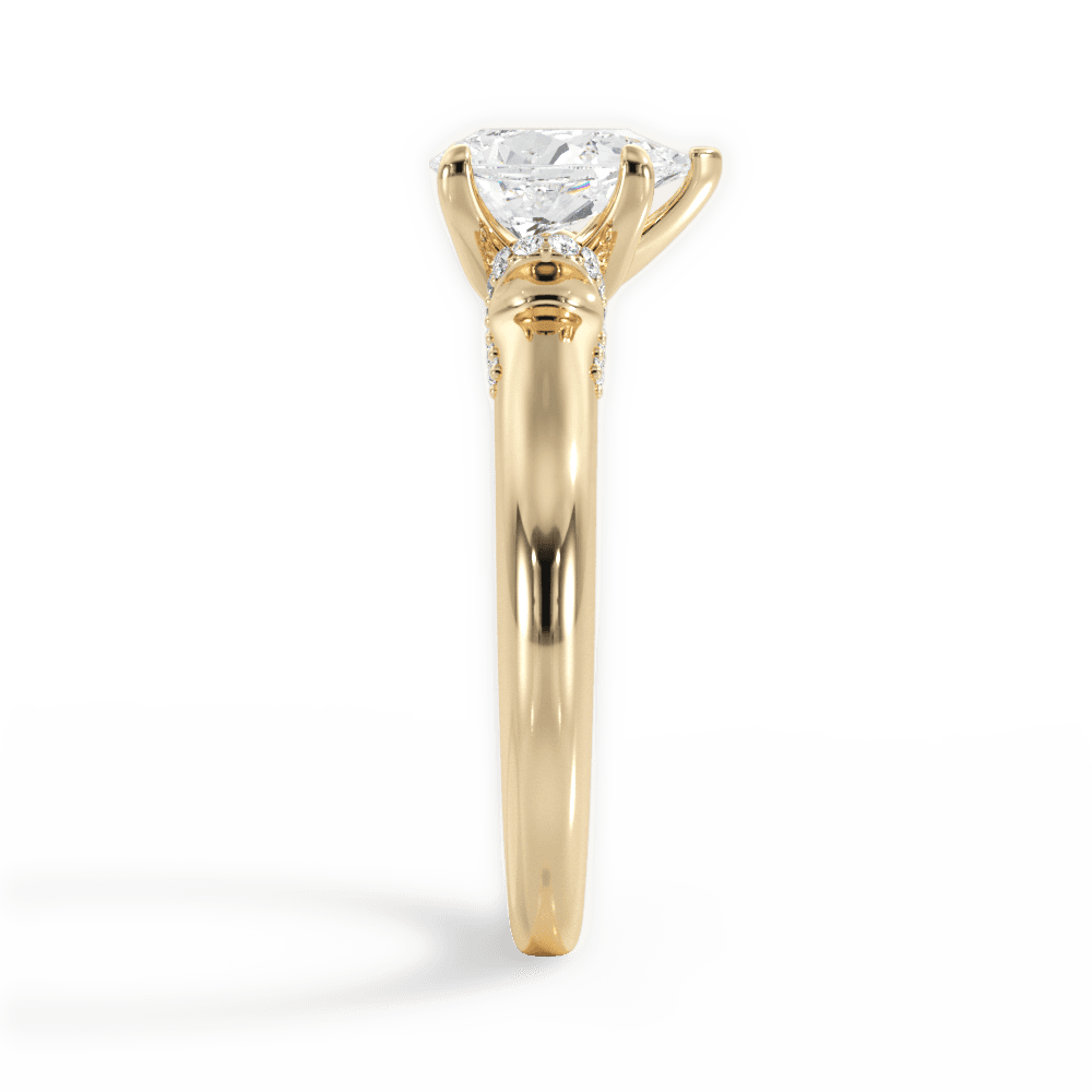 Florence Pear Cut Lab Grown Diamond 18Kt Yellow Gold Engagement Ring - View 2