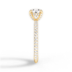 Madeline Round Cut Lab Grown Diamond 18Kt Yellow Gold Engagement Ring - View 3
