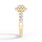 Lacey Round Cut Lab Grown Diamond 18Kt Yellow Gold Engagement Ring - View 2