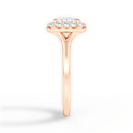Geneva Princess Cut Lab Grown Diamond 18Kt Rose Gold Engagement Ring - View 4