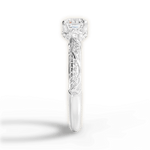 Josephine Asscher Cut Lab Grown Diamond 18Kt White Gold Engagement Ring - View 4