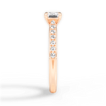 Diane Emerald Cut Lab Grown Diamond 18Kt Rose Gold Engagement Ring - View 4