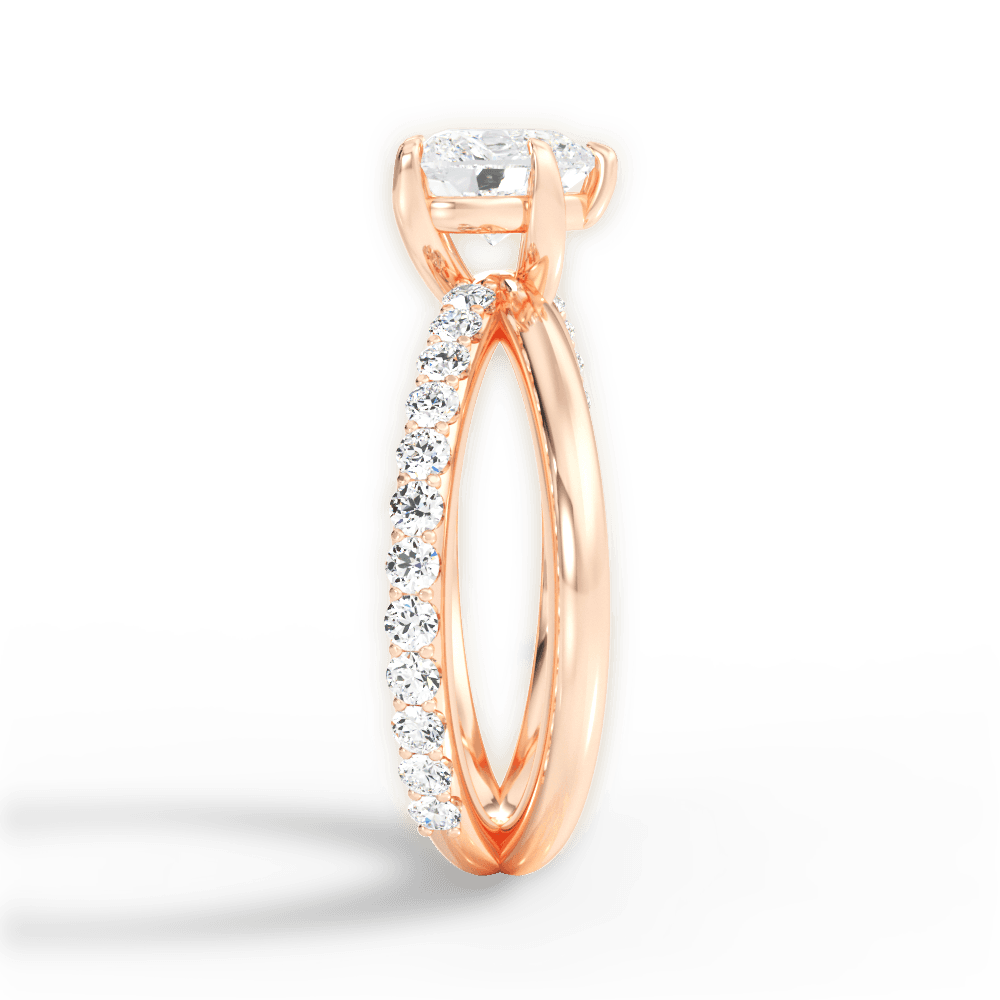 Jennifer Heart Cut Lab Grown Diamond 18Kt Rose Gold Engagement Ring - View 2