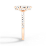 Isabella Marquise Cut Lab Grown Diamond 18Kt Rose Gold Engagement Ring - View 4