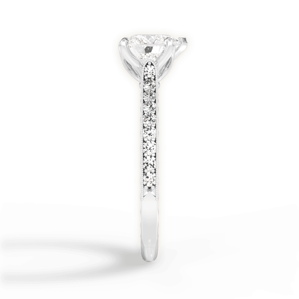 Gilda Heart Cut Lab Grown Diamond Platinum Engagement Ring - View 4