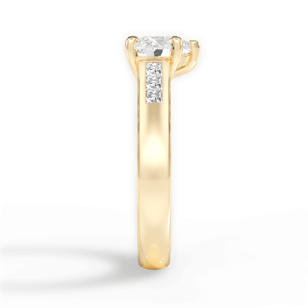 Brittany Heart Cut Lab Grown Diamond 18Kt Yellow Gold Engagement Ring - View 3