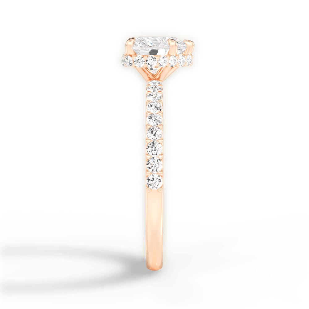 Isabella Heart Cut Lab Grown Diamond 18Kt Rose Gold Engagement Ring - View 2