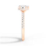 Isabella Heart Cut Lab Grown Diamond 18Kt Rose Gold Engagement Ring - View 2