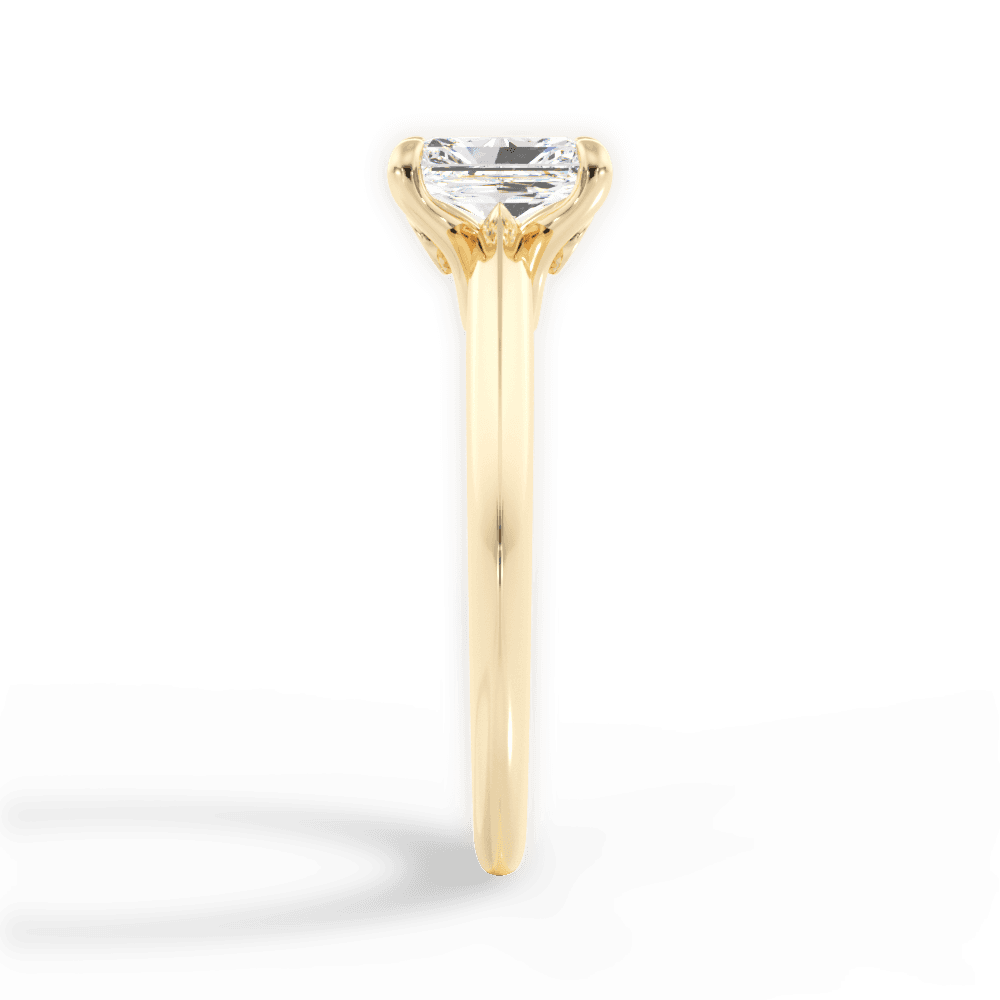 Diana Radiant Cut Lab Grown Diamond 18Kt Yellow Gold Engagement Ring - View 3