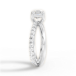 Jennifer Asscher Cut Lab Grown Diamond Platinum Engagement Ring - View 4