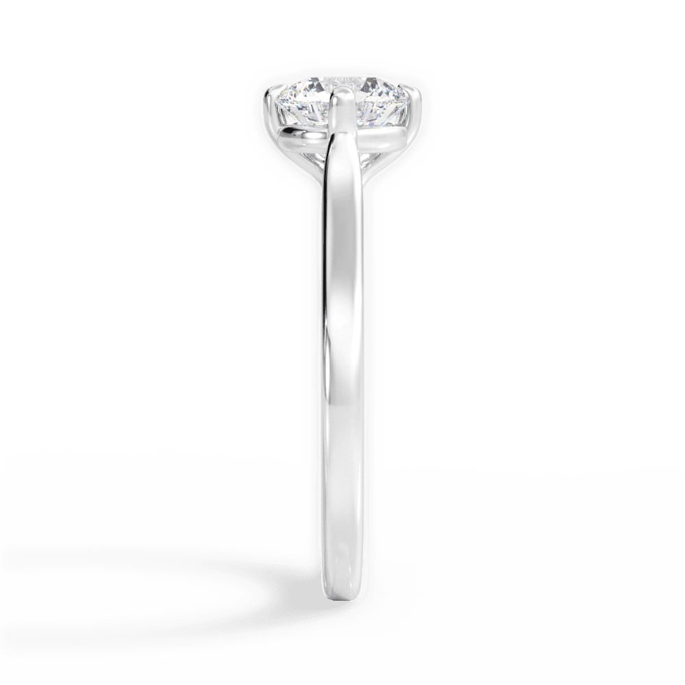 Bernadette Round Cut Lab Grown Diamond Platinum Engagement Ring - View 2