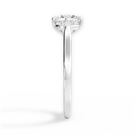 Bernadette Round Cut Lab Grown Diamond 18Kt White Gold Engagement Ring - View 2