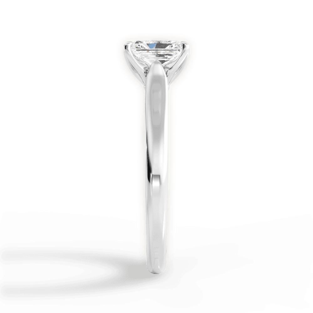Carrie Radiant Cut Lab Grown Diamond Platinum Engagement Ring - View 4