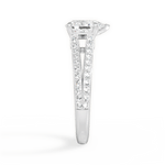 Kendra Pear Cut Lab Grown Diamond Platinum Engagement Ring - View 4