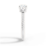 Giselle Cushion Cut Lab Grown Diamond 18Kt White Gold Engagement Ring - View 3