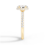 Isabella Oval Cut Lab Grown Diamond 18Kt Yellow Gold Engagement Ring - View 2