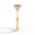 Emily Emerald Cut Lab Grown Diamond 18Kt Yellow Gold Engagement Ring - View 4