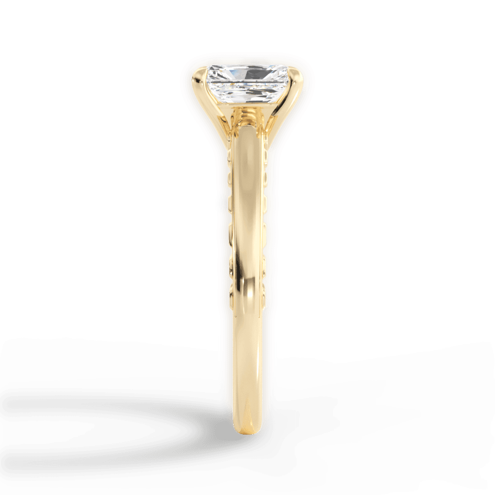 Annette Radiant Cut Lab Grown Diamond 18Kt Yellow Gold Engagement Ring - View 2