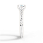 Frances Cushion Cut Lab Grown Diamond 18Kt White Gold Engagement Ring - View 2