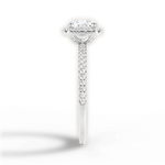 Joanne Cushion Cut Lab Grown Diamond 18Kt White Gold Engagement Ring - View 4