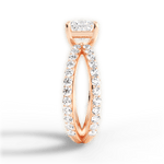 Lauren Princess Cut Lab Grown Diamond 18Kt Rose Gold Engagement Ring - View 4