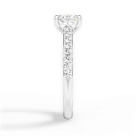 Elizabeth Princess Cut Lab Grown Diamond 14Kt White Gold Engagement Ring - View 3