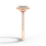 Joanne Emerald Cut Lab Grown Diamond 18Kt Rose Gold Engagement Ring - View 4