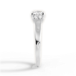 Carol Cushion Cut Lab Grown Diamond 14Kt White Gold Engagement Ring - View 4