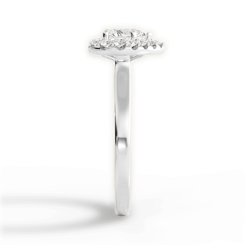 Fiona Heart Cut Lab Grown Diamond Platinum Engagement Ring - View 4