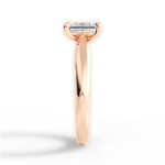 Colleen Emerald Cut Lab Grown Diamond 18Kt Rose Gold Engagement Ring - View 4