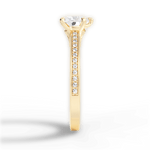 Donna Heart Cut Lab Grown Diamond 18Kt Yellow Gold Engagement Ring - View 4