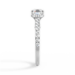 Laura Asscher Cut Lab Grown Diamond 18Kt White Gold Engagement Ring - View 4